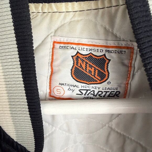 Vintage Starter Los Angeles Kings Varsity Jacket Satin Quilted Size Small - Picture 5 of 11